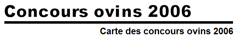 Carte des concours ovins 2006